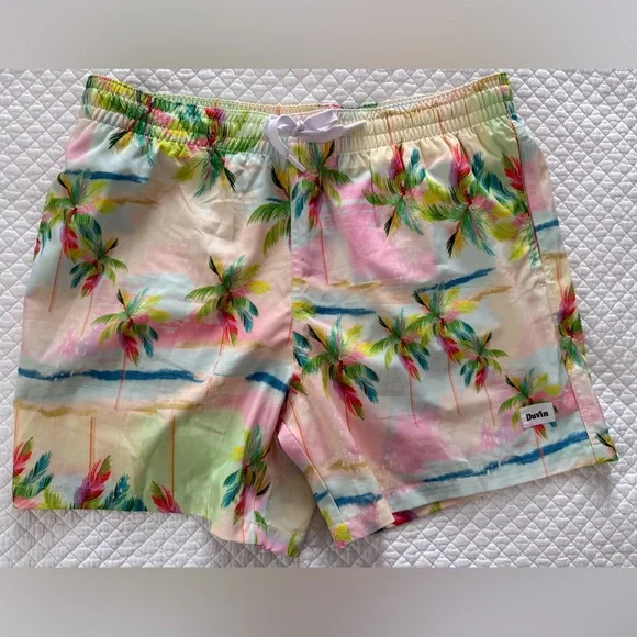 Duvin Pastel Palmy Swim Shorts size L NWOT - Picture 4 of 8